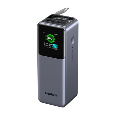 UGREEN Nexode Power Bank 20000mAh 165W with Retractable USB-C Cable